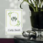 Lucky Elephant Card Holders with Brushed Silver Finish x 6 image