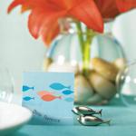 Double Fish Card Holders with Brushed Silver Finish x 8 image