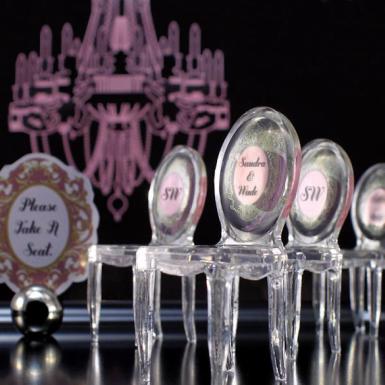 Wedding  Miniature Clear Acrylic Phantom Chairs Image 1