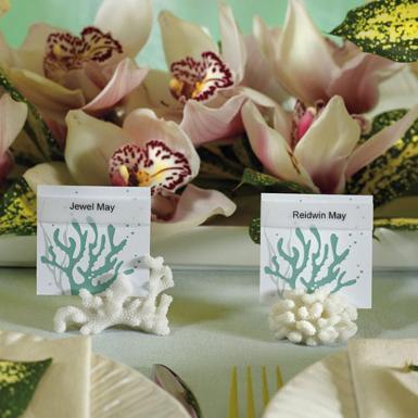 Wedding  Coral Card Holders x 8 Image 1