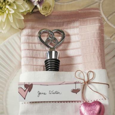 Wedding  "The Love Knot" Bottle Stopper with Gift Packaging Image 1