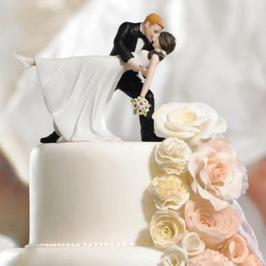 Wedding  "A Romantic Dip" Dancing Bride and Groom Couple Figurine Image 1