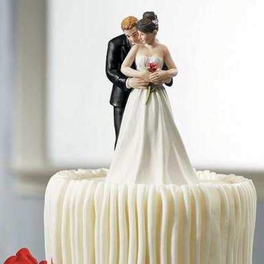 Wedding  "Yes to the Rose" Bride and Groom Couple Figurine Image 1