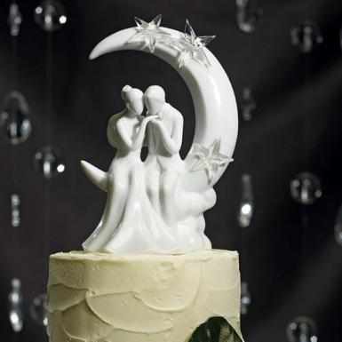 Wedding  "Written in the Stars" Bride and Groom Couple Figurine Image 1