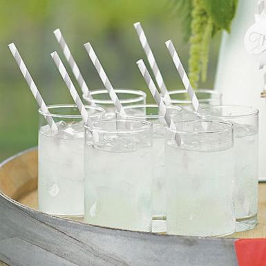 Wedding  "Sippers" Candy Striped Paper Straws Image 1