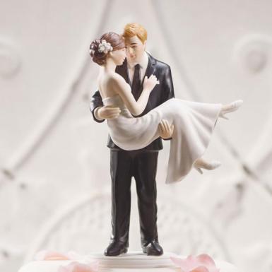 Wedding  "Swept Up in His Arms" Wedding Couple Figurine Image 1