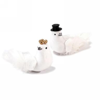 Wedding  Miniature Bride And Groom Wedding Doves Image 1