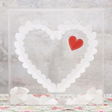 Wedding  "From The Heart" Transparent Acrylic Shadow Box Image 1