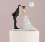 Leaning in for a Kiss - Balloon Wedding Cake Topper image