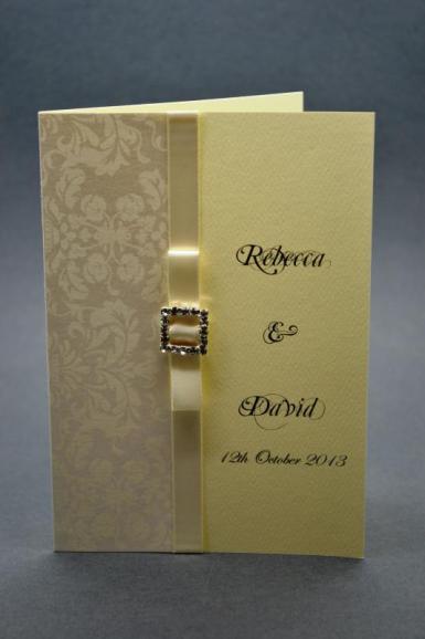 Wedding  Ivory Romance Portrait  Style A6 Invitation and Envelope Image 1