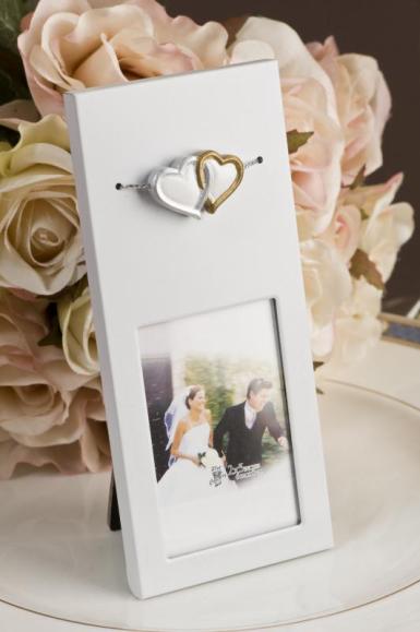 Wedding  Gold and Silver Hearts Frame Image 1