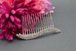 Double Crystal Side or Veil Comb - 2 rows image