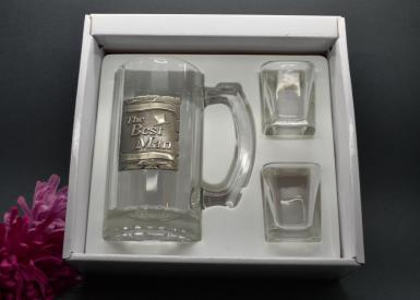 Wedding  Groomsmen Glass Beer Mug Box Set Image 1