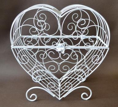 Wedding  Heart Shape Bird Cage - Large Image 1