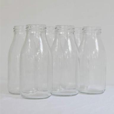 Wedding  Milk Bottles x 6 Image 1