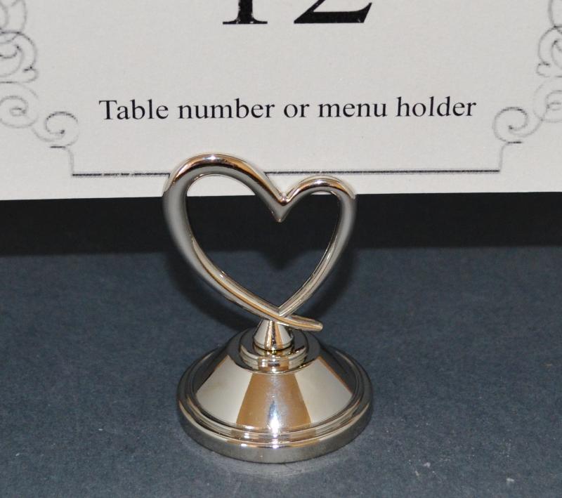 heart table number holders