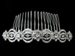 Diamante and Silver Flowers hair comb image