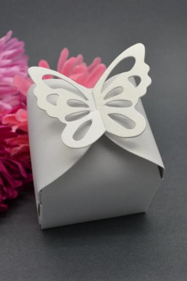 Wedding  White Butterfly Boxes x 10 Image 1