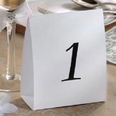 Wedding  Table Number Tent Cards x 12 Image 1