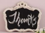 Blackboard In Ornate Vintage Frame In Antique White image