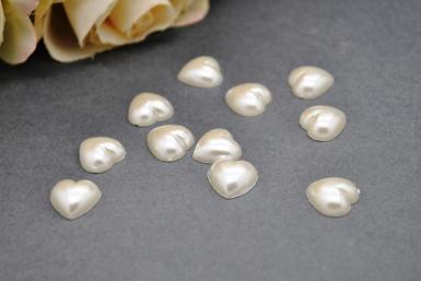 Wedding  Pearl Heart Shaped Non Adhesive Embellishments 12mm Image 1