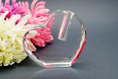 Wedding  Glass Heart Shaped Pen Holder Image 1